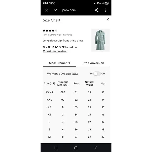 J. Crew Dress  Womens  Zip Front Chino 8  Long Sleeve Gree Granolagirl Academia - Picture 16 of 16